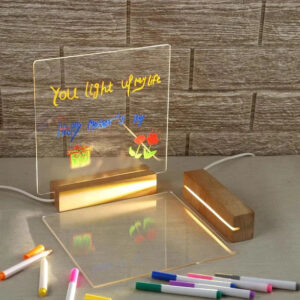 3D Acrylic LED Message Board, LED Message Board with Pen, Led Writing Board, Acrylic Dry Erase Board